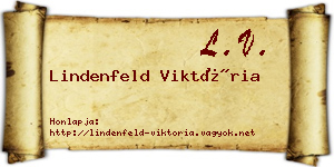 Lindenfeld Viktória névjegykártya